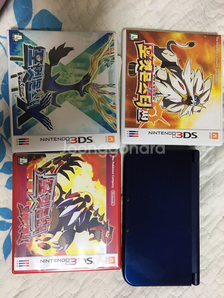 급처)뉴 닌텐도 3ds xl + 포켓몬스터 게임칩--3