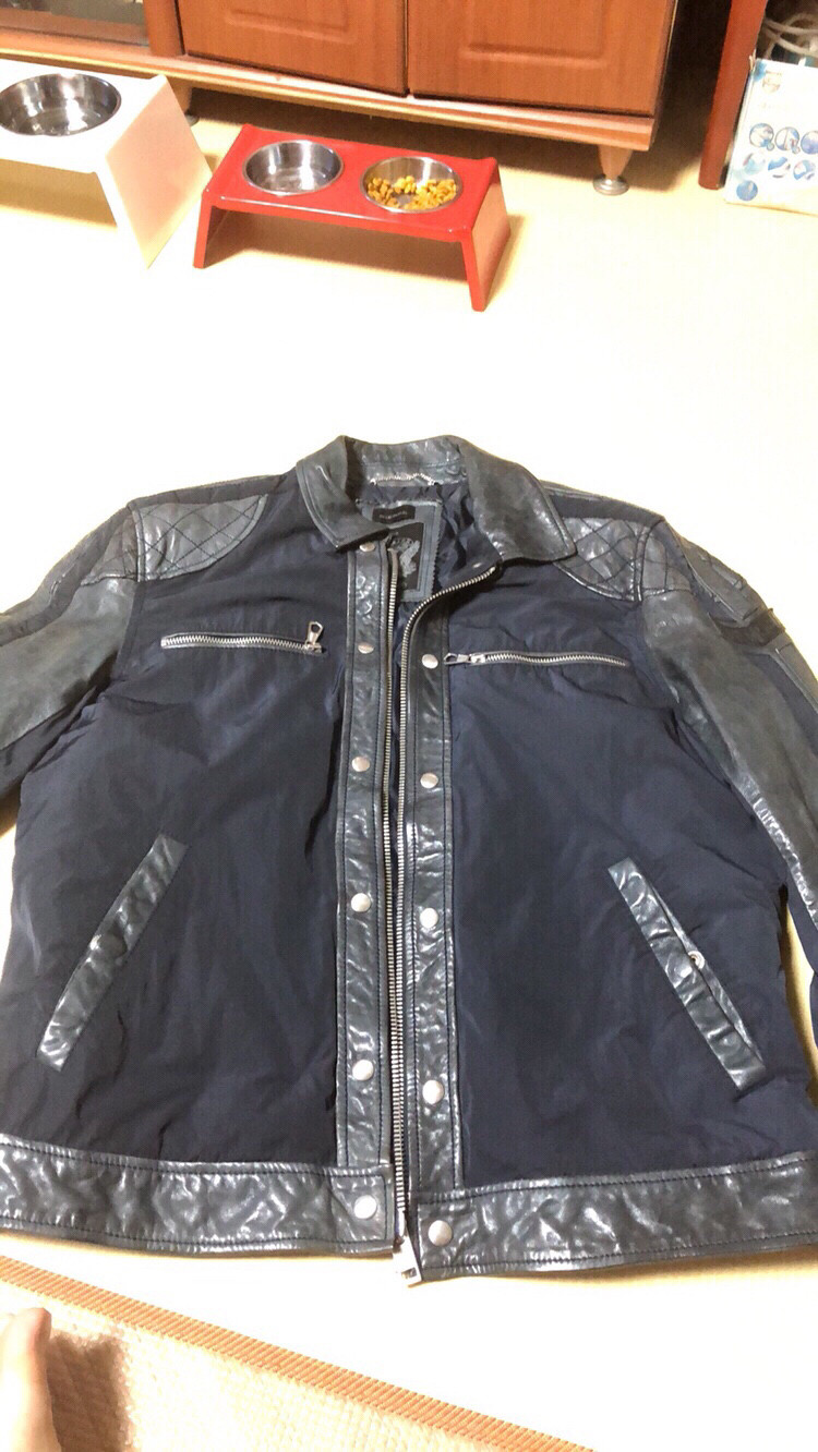 정품 디젤 가죽패치 자켓입니다. 이미지