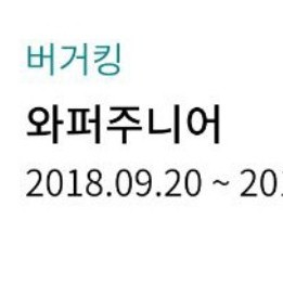 버거킹 와퍼 주니어 단품 4000 --> 2800
