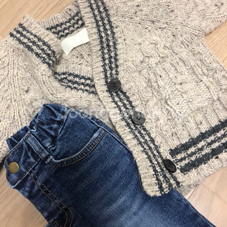 아워 꽈배기가디건--0