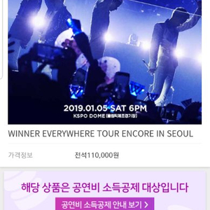 winner 콘서트 티켓