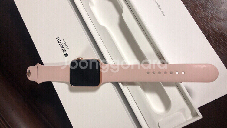 애플워치3 42mm 로즈골드--1