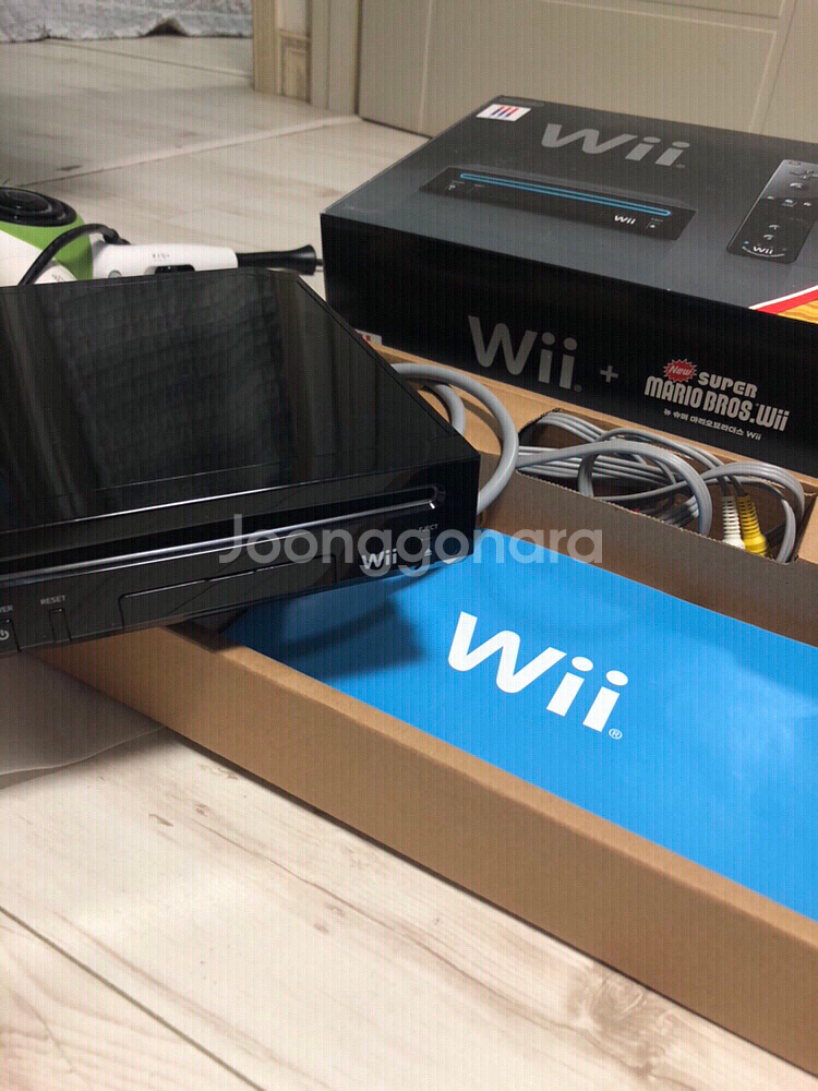 (2인)뉴 슈퍼마리오 브라더스 wii 본체 패키지--2