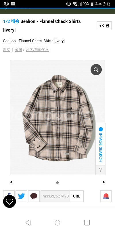 제로 체크 플란넬 셔츠--3