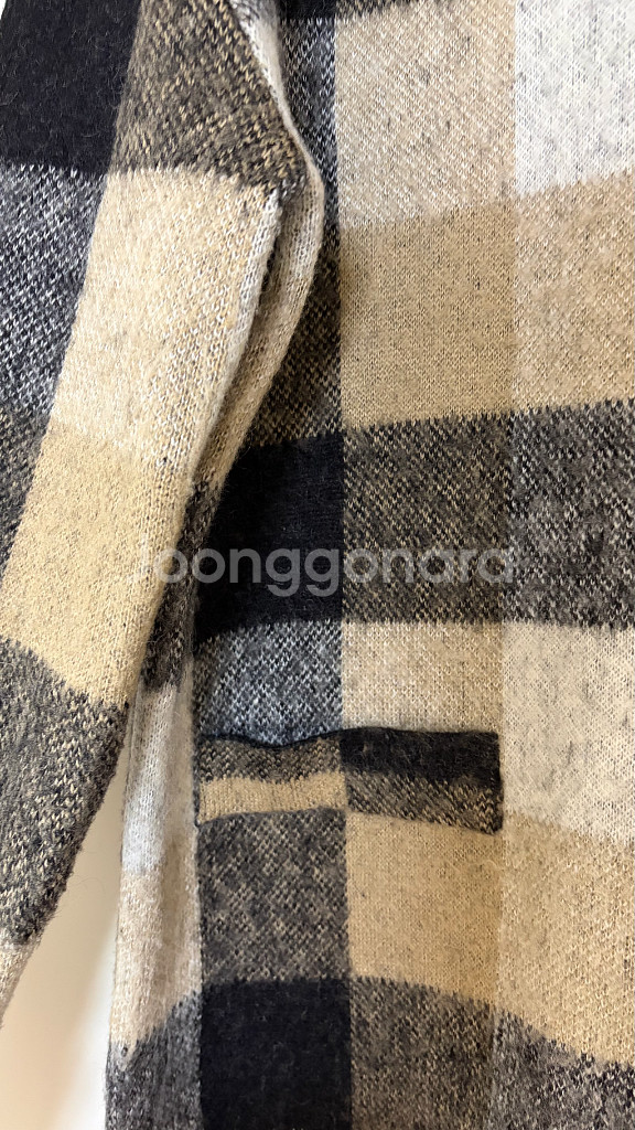 리스트 체크 니트 스웨터 미니 원피스--7