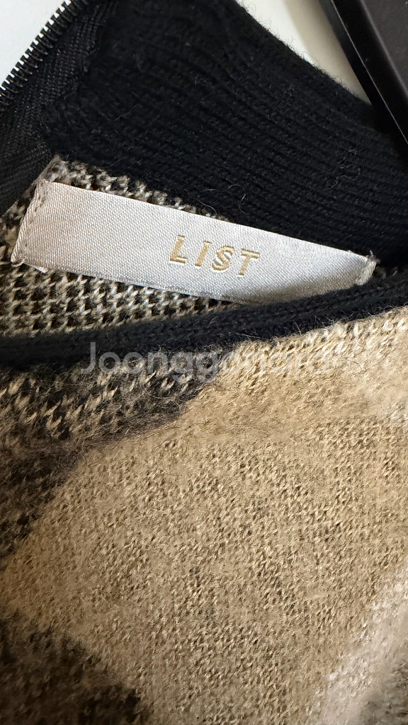 리스트 체크 니트 스웨터 미니 원피스--9