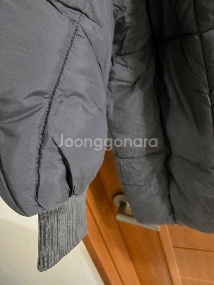 (새상품) 차콜색 단정한 롱패딩--7