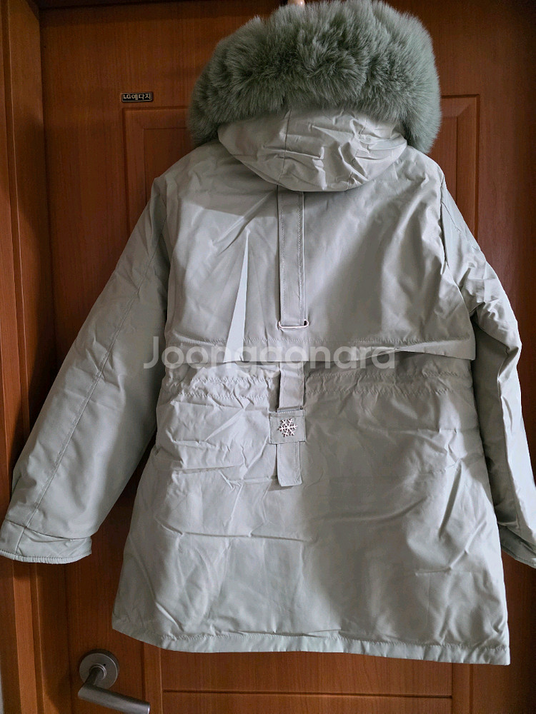 (새상품) 안쪽 털 민트색 후드퍼 롱패딩(55추천)--8