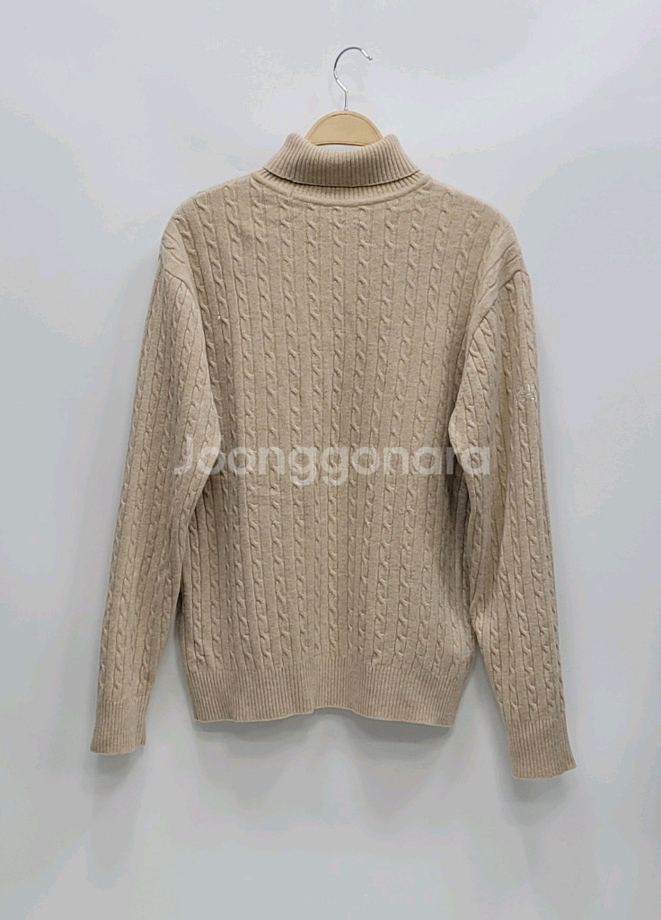 루이까스텔 울 캐시미어 터틀넥 케이블 니트 스웨트 / 남 100 베이지--9