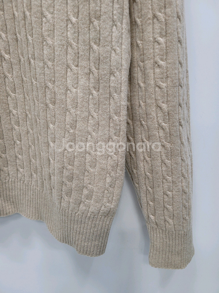 루이까스텔 울 캐시미어 터틀넥 케이블 니트 스웨트 / 남 100 베이지--11