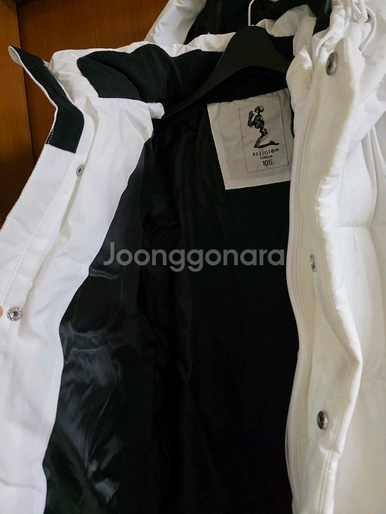 (새상품) 릴리전 화이트 웰론 롱패딩(105)--9