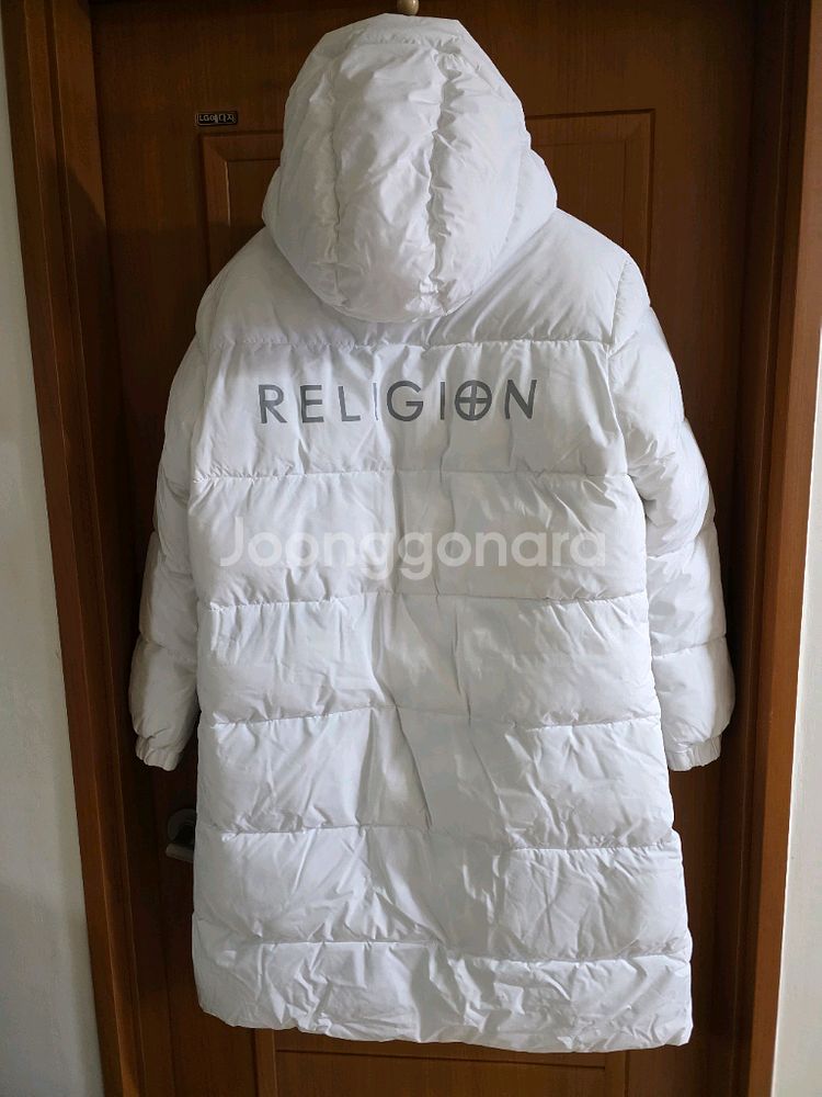 (새상품) 릴리전 화이트 웰론 롱패딩(105)--11