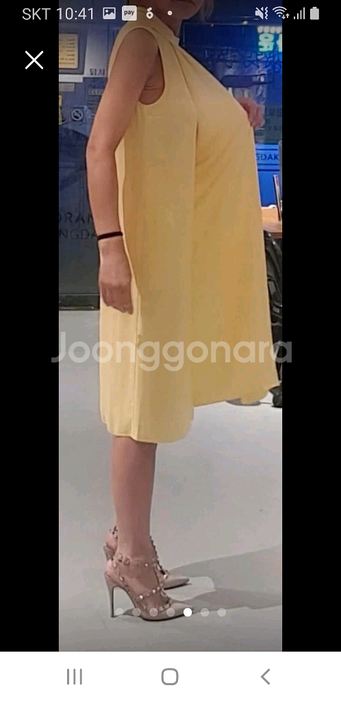 구찌 실크 원피스--6