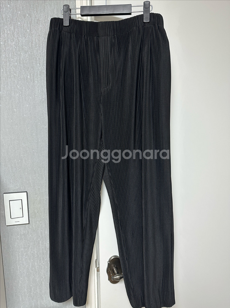 타임옴므 플리츠 블랙 바지--5