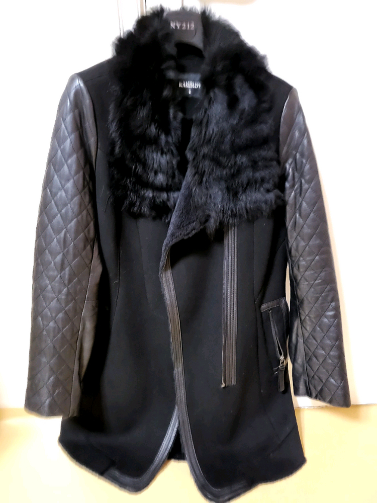 66사이즈 양가죽 & 양털 롱무스탕--6