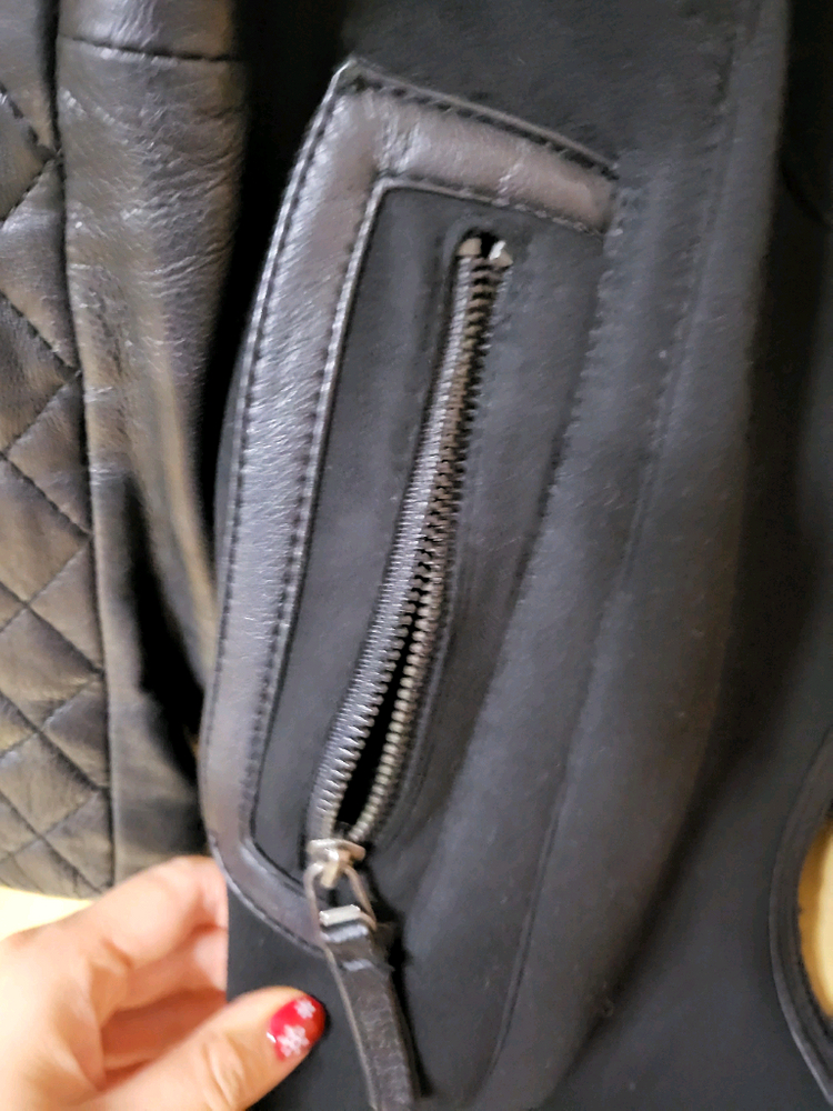 66사이즈 양가죽 & 양털 롱무스탕--8