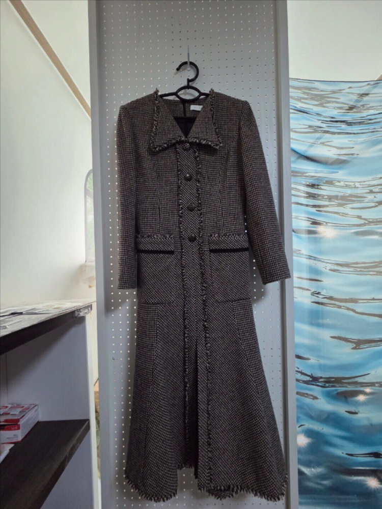 미샤 michaa 캐시미어 하운드투스 페미닌 원피스 55--9