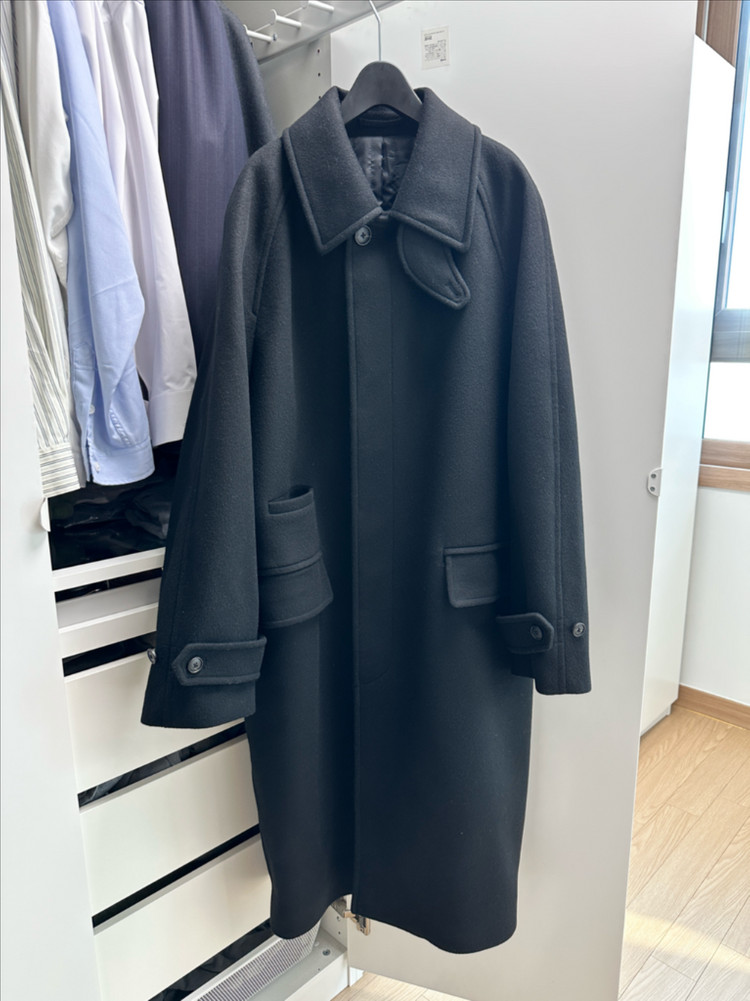 더니트컴퍼니 발마칸 코트 블랙 L 사이즈 이미지