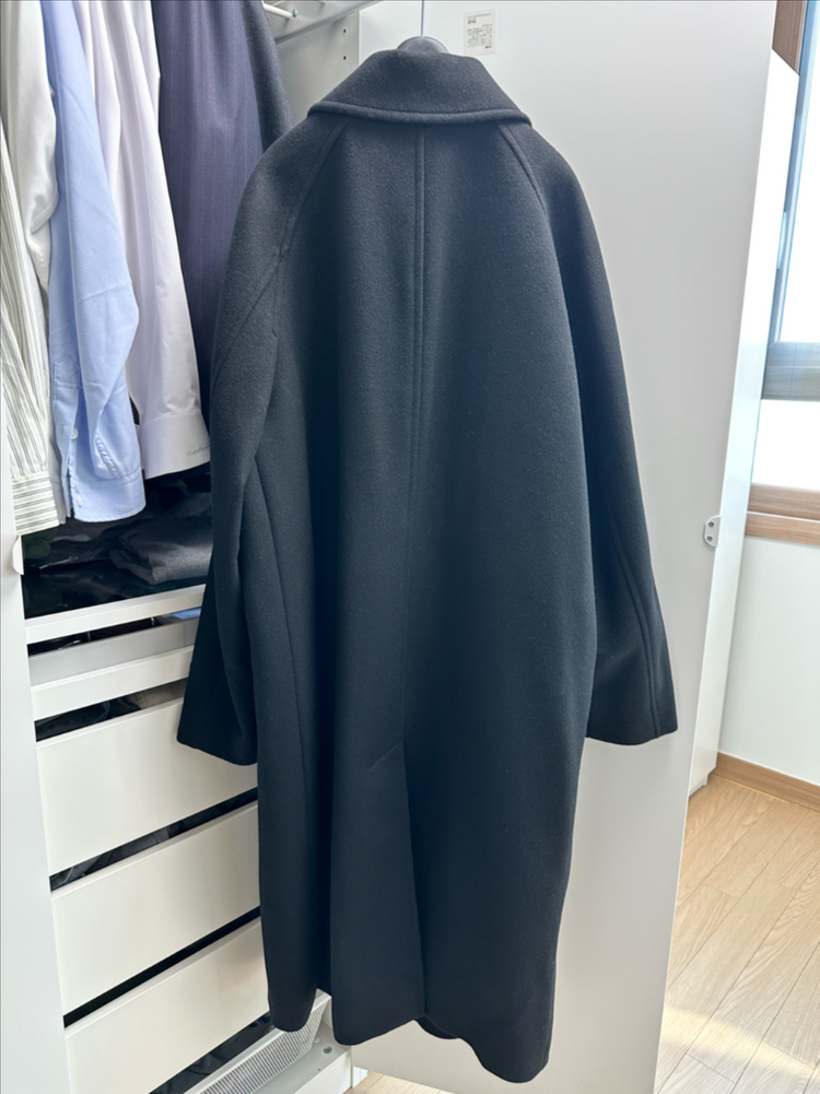 더니트컴퍼니 발마칸 코트 블랙 L 사이즈 이미지